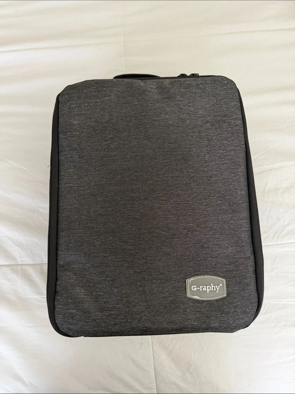 Men's Grey Backpack Camera Insert- Slim Urban Laptop Bag